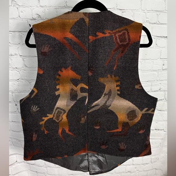 Pendleton Men’s Horse Themed wool vest XL Yellowstone - Picture 2 of 8